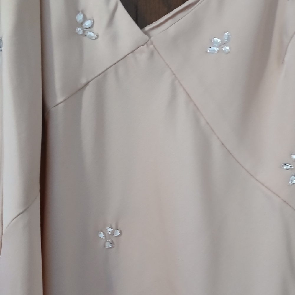 A New Day Silky Rhinestone  Slip Dress - Picture 5 of 6